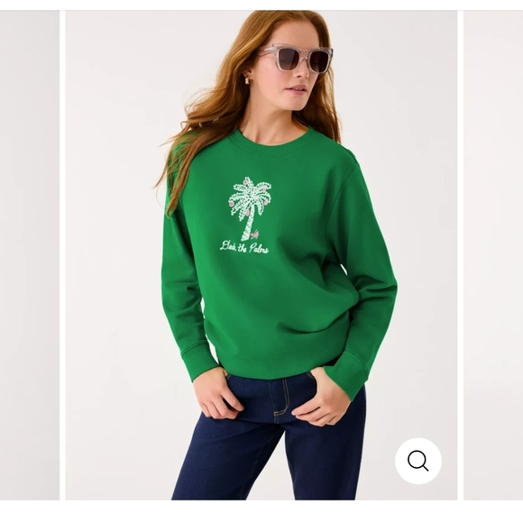 Lilly Pulitzer Sweaters - Lilly Pulitzer Green Palm Tree Sweatshirt